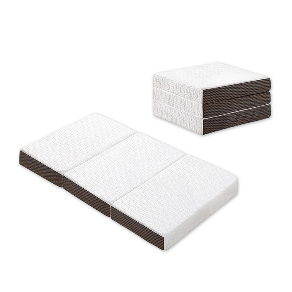 Colchón triple plegable de gel viscoelástico