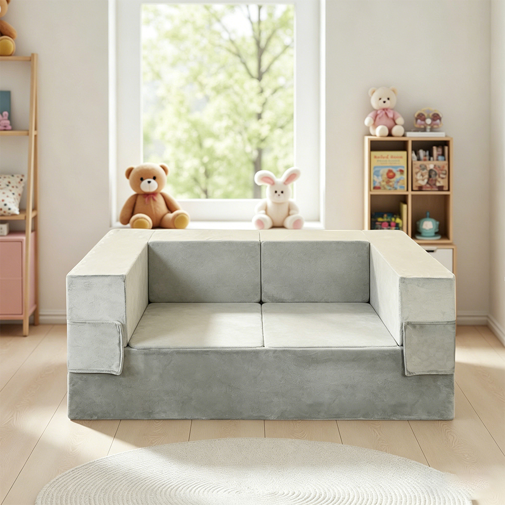 Juego de sofás plegables de cuatro piezas para niños