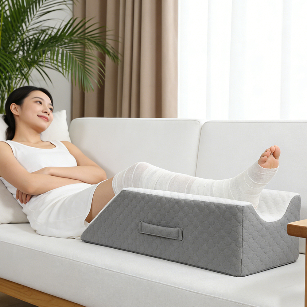 Almohada ranurada de espuma viscoelástica para piernas