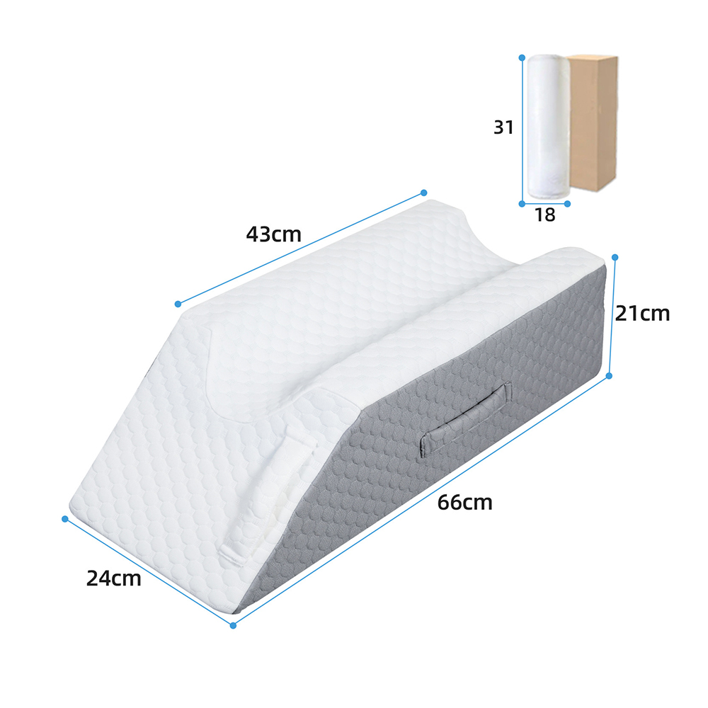 Almohada ranurada de espuma viscoelástica para piernas