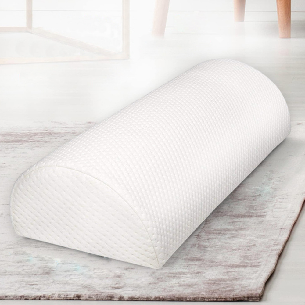 Almohada de espuma viscoelástica blanca para piernas
