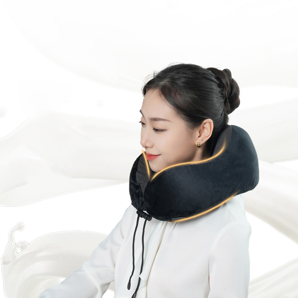 Almohada portátil de espuma viscoelástica para el cuello en forma de U