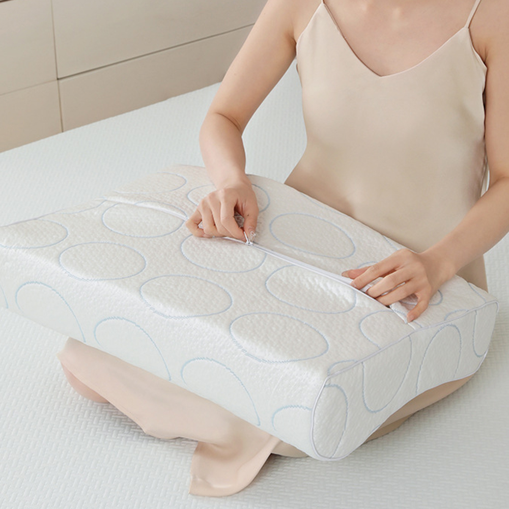 Almohada de espuma viscoelástica con patrón ondulado