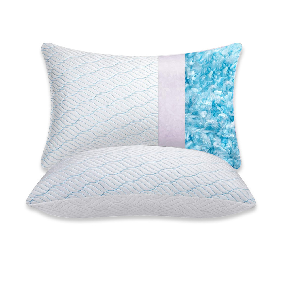 Almohada de esponja viscoelástica de gel de seda helada