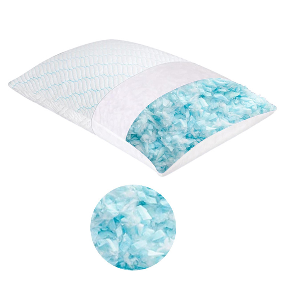 Almohada de esponja viscoelástica de gel de seda helada
