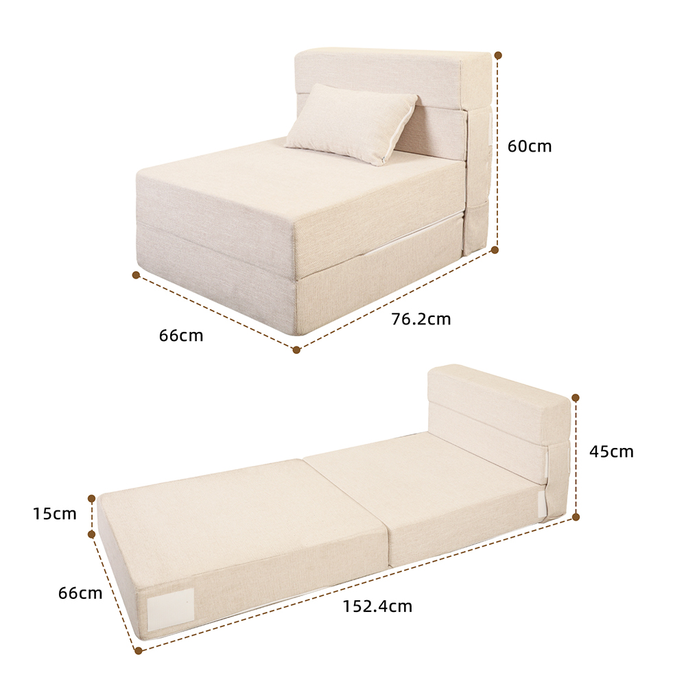 Sofá plegable blanco