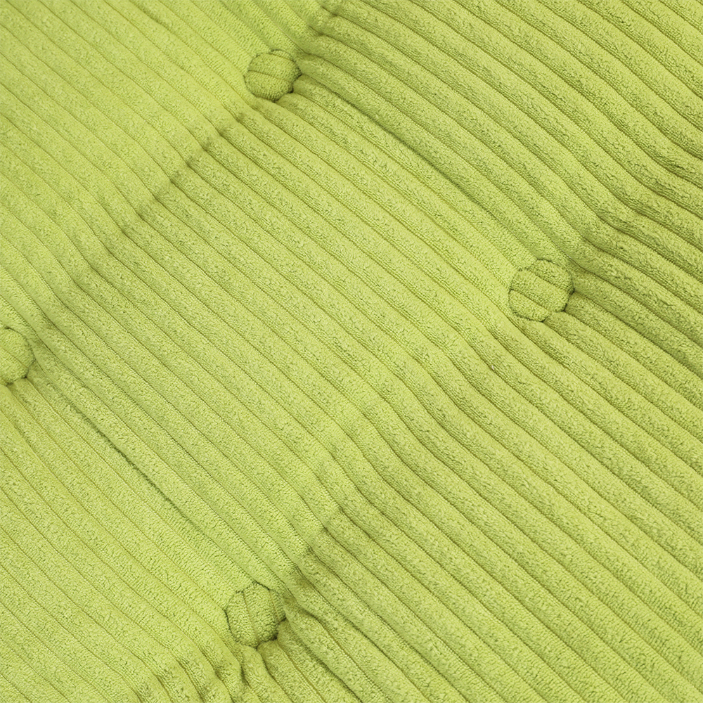 Sofá de rayas verdes con tirantes