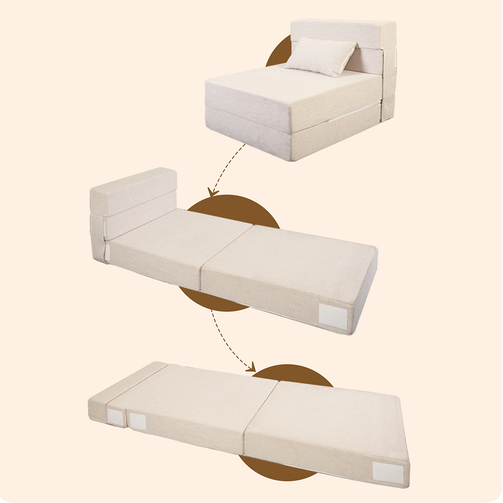 Sofá plegable blanco
