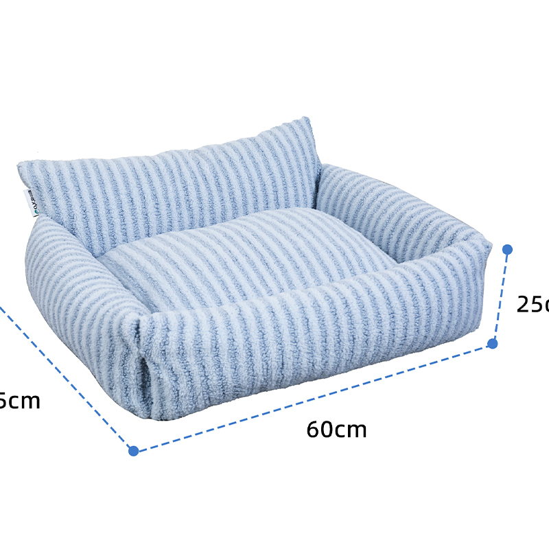 Cama para mascotas a rayas