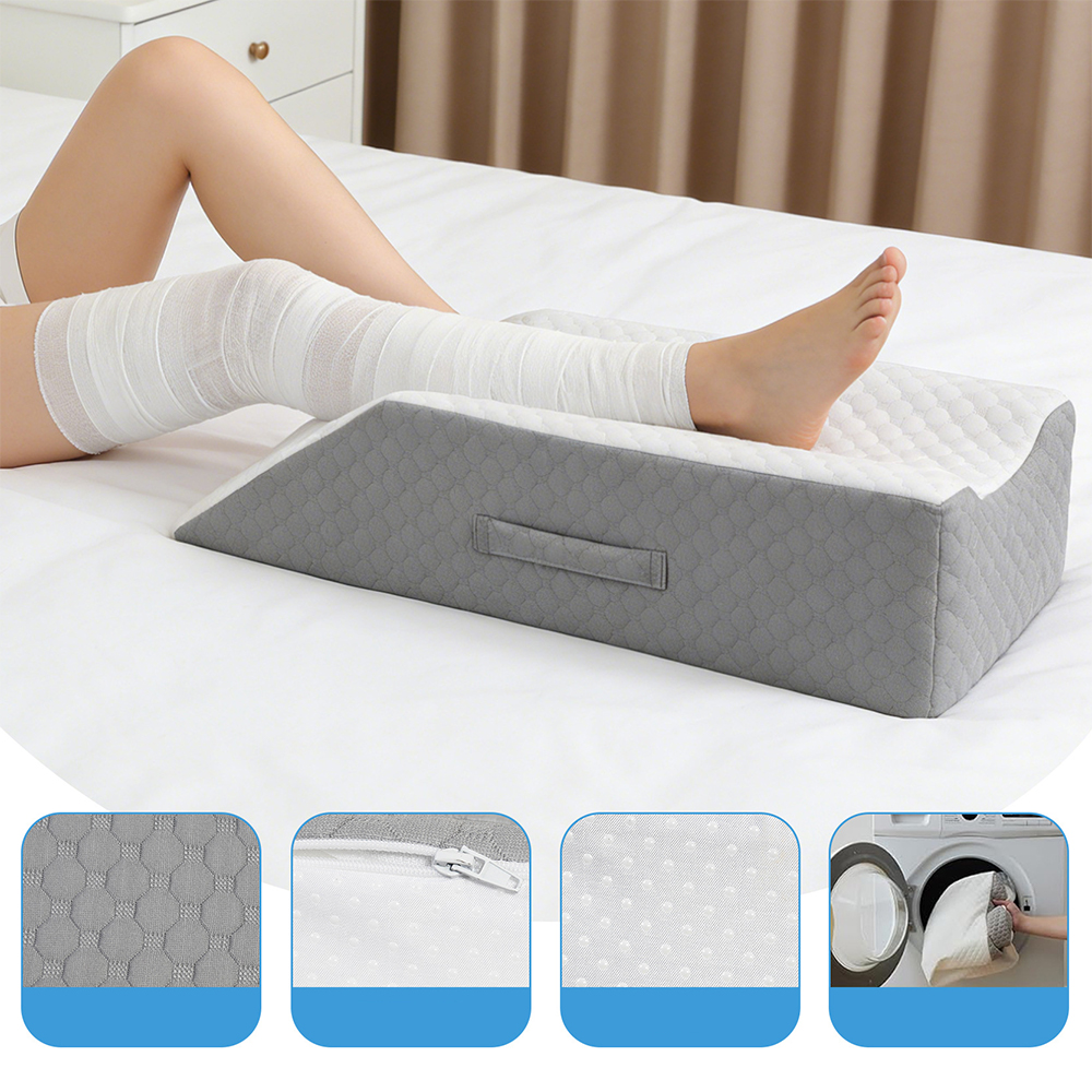 Almohada ranurada de espuma viscoelástica para piernas